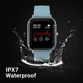 Fire-boltt SPO2 full touch 1.4 inch smart watch 400 nits peak brightness metal body 8 days battery life with 24*7 heart rate monitoring ipx7 with blood oxygen fitness sports & sleep tracking blue