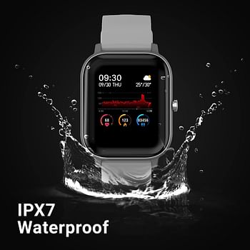 Fire-boltt SPO2 full touch 1.4 inch smart watch 400 nits peak brightness metal body 8 days battery life with 24*7 heart rate monitoring ipx7 with blood oxygen, fitness, sports & sleep tracking grey