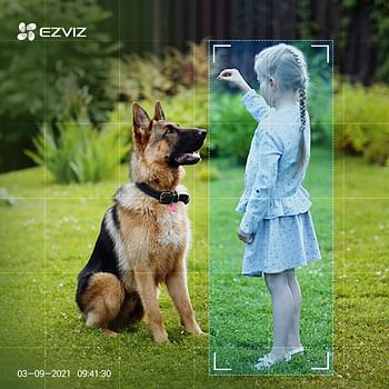 EZVIZ BC1 Wireless Outdoor Cameras 1080p Outdoor Battery Wi Fi Camera, 365 Days Battery Life, Color Night Vision, Two Way Audio, 2 Camera Kit with 1 Base, Alexa, CS-BC1-B2, BC1-2 Camera