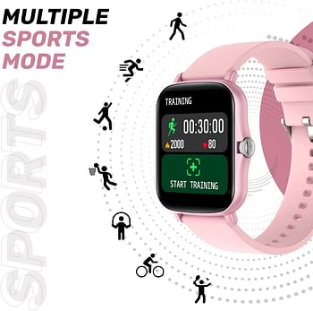 Fire-boltt beast SPO2 1.69” industry’s largest display size full touch smart watch with blood oxygen monitoring, heart rate monitor, multiple watch faces & long battery life (pink)