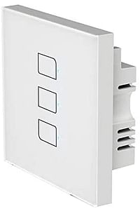 Broadlink TC3 UK Standard Smart Light Switch Smart Home control Wifi Wall Switch,No Neutral，Works with Alexa Google Home IFTTT (3 Gang, TC3)White