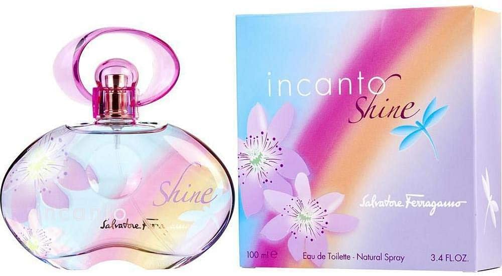 Salvatore Ferragamo Incanto Shine EDT Natural Spray for Women, 100 ml - Multicolor Pack