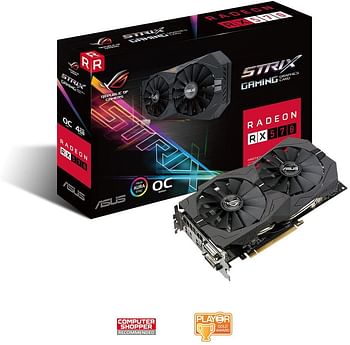 Asus ROG Strix Radeon RX 570 O4G Gaming OC Edition GDDR5, 256bit/Black