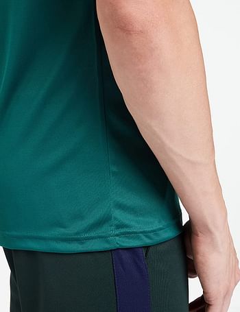 Symactive Men's Color Block Regular Fit Half Sleeve Sports T-Shirt /Viridian/XL