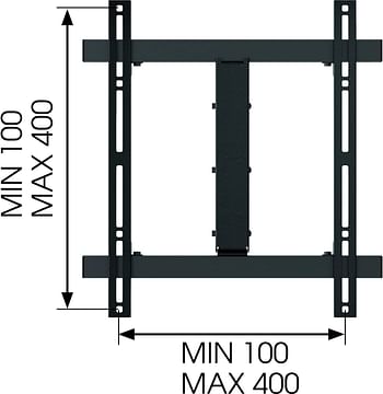 Vogel's WALL 3245 Black, TV wall mount bracket for 32 - 55 Inch TVs, Swivel and tilt 180º, Max 20 kg and up to VESA 400x400