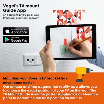 Vogel's WALL 3245 Black, TV wall mount bracket for 32 - 55 Inch TVs, Swivel and tilt 180º, Max 20 kg and up to VESA 400x400