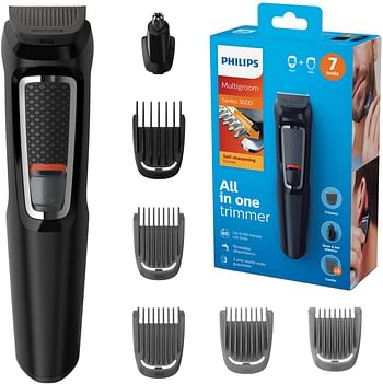 Philips Mg372033, Series 3000 7-In-1 Multigroom MG3720-33/Black