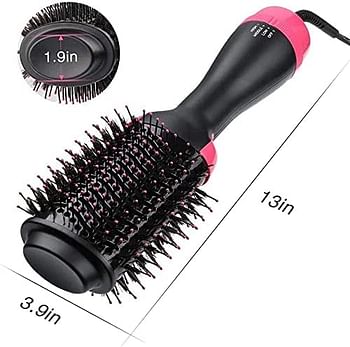 Hair Dryer 2 in 1 Multifunctional Volumizer Rotating Hot Hair Brush Curler Roller Rotate Styler Comb Styling Curling Iron , Multi Color