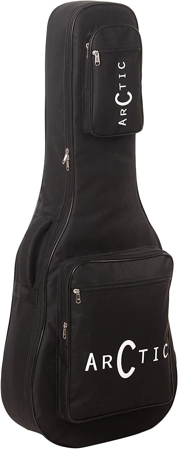 ARCTIC Acoustic Guitar Bag/Cover with Foam Padding {Black} Strong and Durable for all sizes and shapes folk/classical guitars 38", 39", 40", 41"