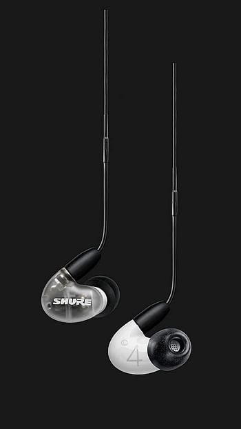 Shure Aonic 4, Sound Isolating Earphones, Wired, Immersive Audio, Comfortable Discreet Ergonomic Design, iOS & Android Compatible, White