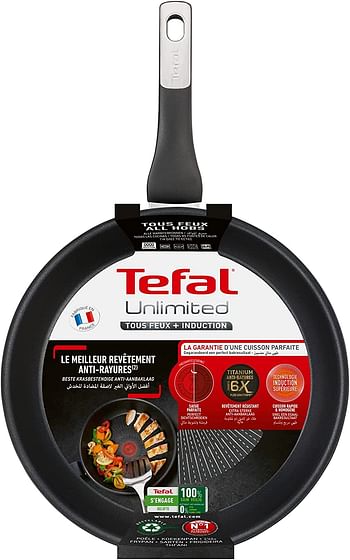 TEFAL G6 Unlimited Frypan, Black, 24 cm, G2550402, 1