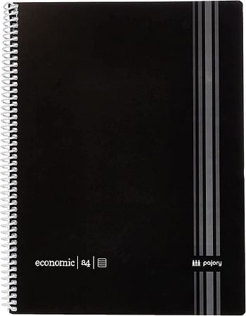 pajory Spiral Notebook, Economic, A4, 80F 60 g, Ruled/Single/Multicolor/One size