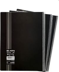 pajory Spiral Notebook, Economic, A4, 80F 60 g, Ruled/Single/Multicolor/One size