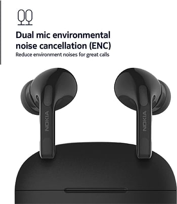 Nokia Go Earbuds+, Black, TWS-201