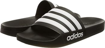 adidas Adilette Shower Slides Beach & Pool Unisex-adult Slide Sandal /Black (Matte Black-White-Core Black)/43 EU