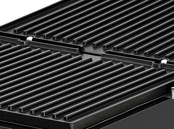 Black+Decker CG1400-B5 1400W Contact Grill With Full Flat Grill For Barbecue - Black