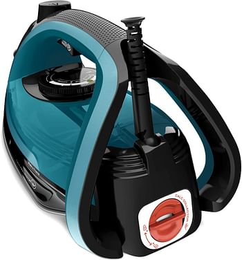 Tefal Ultraglish Steam Iron, Durilium Airglide, Anti calc, Anti Drip, 2800 Watts, Blue / Black, FV6832M0