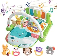 SKY-TOUCH Play Mats for Baby Gyms, Kick and Play Piano Gym Mats, Detachable Tummy Time Mat with Music and Lights, Musical Electronic Learning Toys, Activity Center for Babies and Toddlers/Multicolor/One size