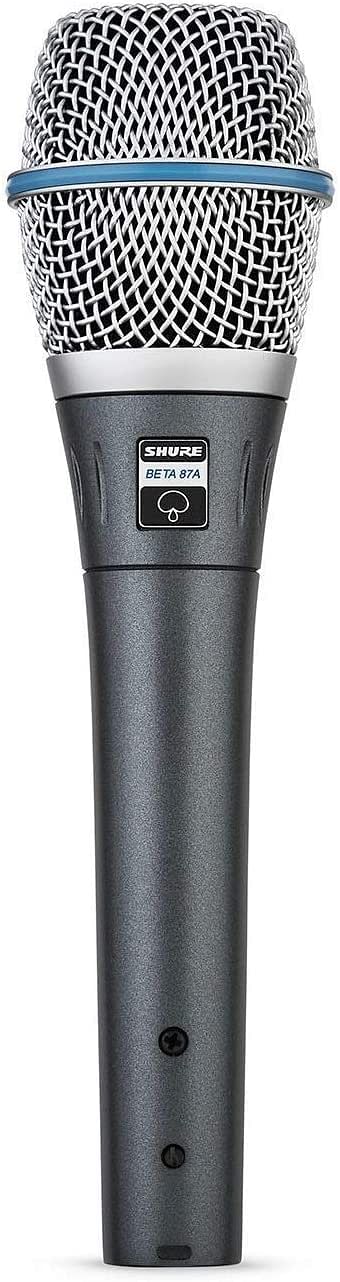 Shure BETA 87A, Vocal Microphone, Supercardioid Pattern, Professional Voice Recording, For Live Singing & Performance, Warm & Accurate Sound, Black