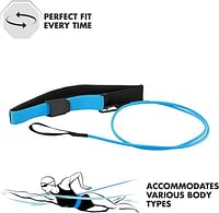 TYR Aquatic Resistance Belt Black - Blue 9.5 x 4.5 x 2.5 inches
