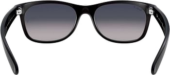 Ray-Ban RB2132 New Wayfarer Polarized Sunglasses /Matte Black-Polarized Blue Gradient/52 Millimeters