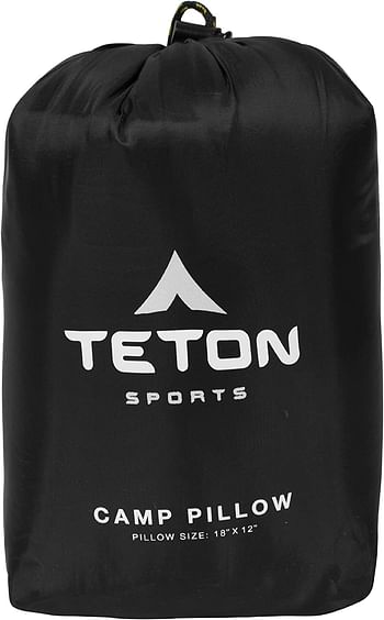 TETON Sports Camp Pillow; Great for Travel, Camping and Backpacking; Washable/Black