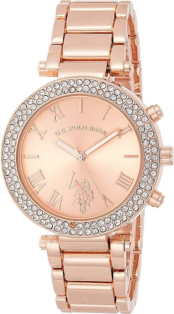 U.S. Polo Assn. USC40170 Women Quartz Rose Gold-Toned Dress Watch Rose Gold/39 millimeters