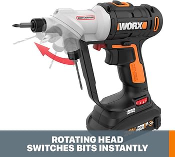 Worx WX176L.9 20V Power Share Switchdriver 2-in-1 Cordless Drill & Driver (Tool Only) Multicolor