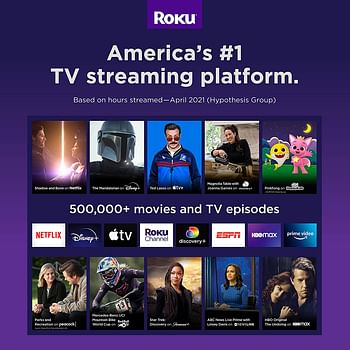 Roku Streaming Stick plus 4K HDR HD streaming player with 4x the wireless range & voice remote with TV power and volume, 3810R