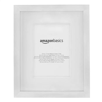 Photo Frame With Mat | 20 X 25 Cm Matted To 13 X 18 Cm, Nickel, 2-Pack/Nickel/5" x 7"