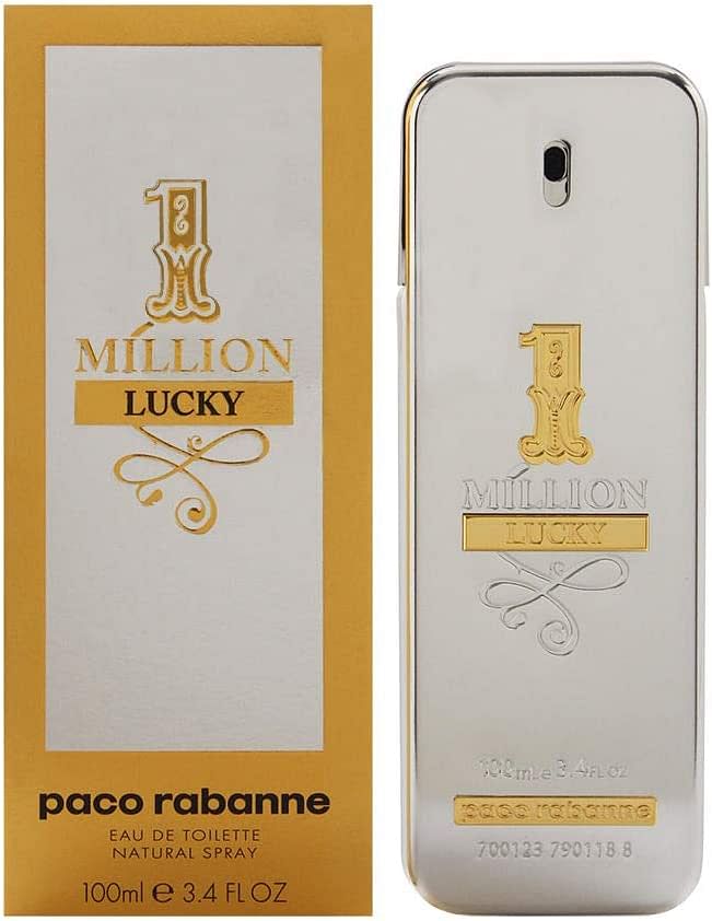 1 Million Lucky by Paco Rabanne for Men - Eau de Toilette, 100ml