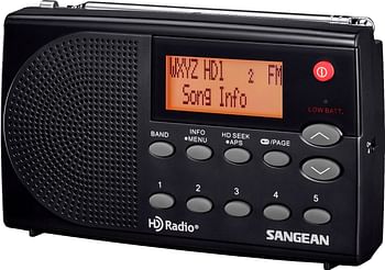 Sangean HDR-14 HD Radio/FM Stereo/AM Portable Radio, standart, Black