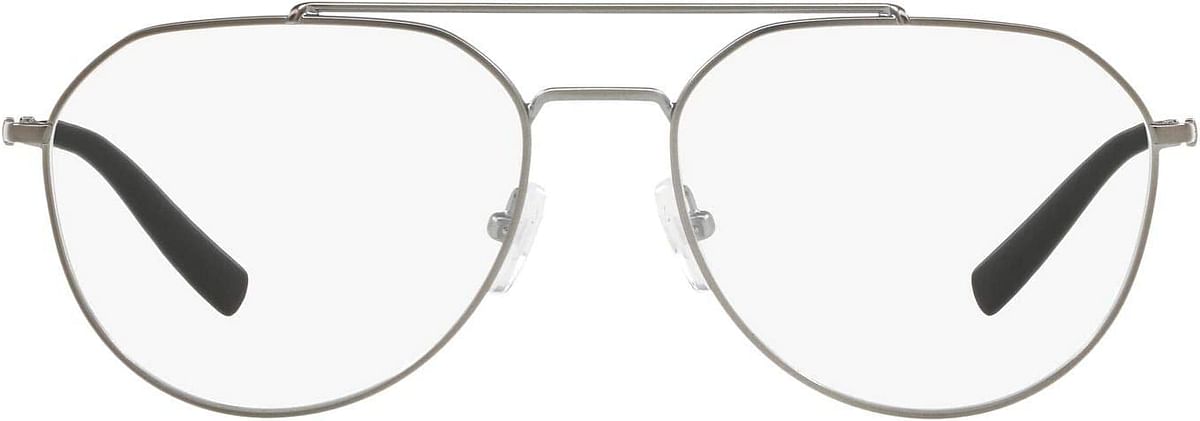 AX Armani Exchange Men's Ax1029 Metal Aviator Prescription Eyeglass Frames , Matte Gunmetal-Demo Lens, 57 Millimeters