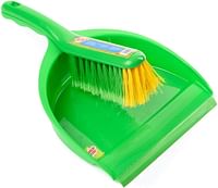 Scotch-Brite Dustpan & Brushet, Sweeping, Brush, Multiporpose. 1 Set/Pack, Green