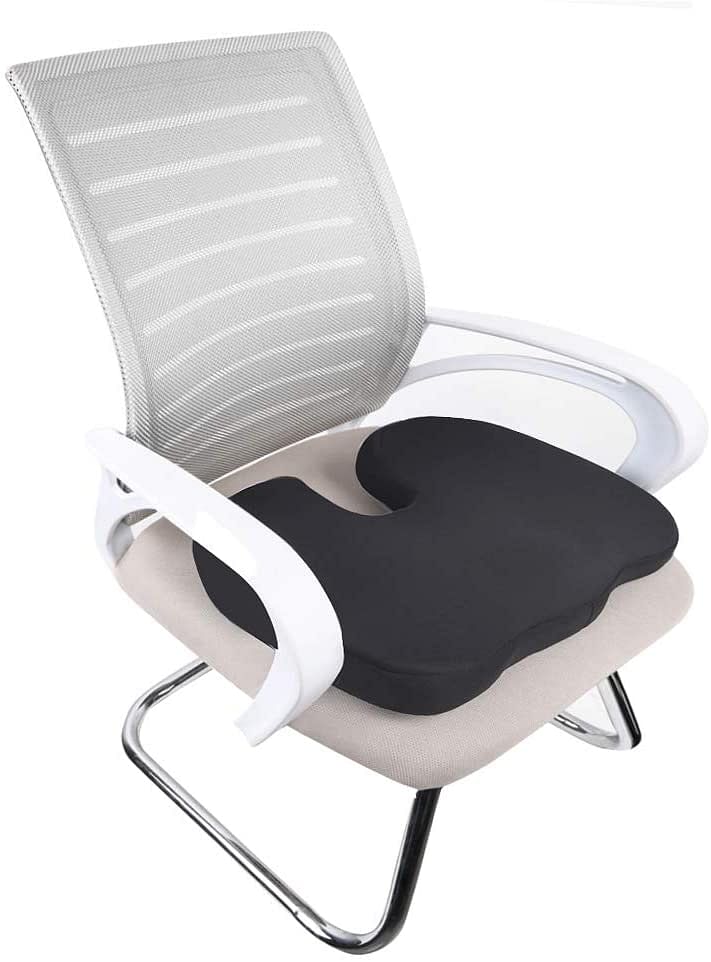 Memory Foam Seat Cushion - Black, U-Shape