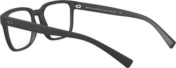 AX Armani Exchange Men's Ax3071f Asian Fit Rectangular Sungl /Matte Black-Demo Lens/54 Millimeters