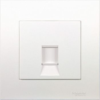 Schneider Electric Vivace White - 1 Gang Keystone Wallplate with Shutter without Ketstone Jack RJ-45-white