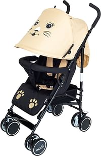 Moon Safari-Ultra light weight/Compact fold Travel/Character Stroller/Pram/Pushchair suitable for Babies/infant/kids(From 3 Months to 3 Years) upto 20 kg -Biege