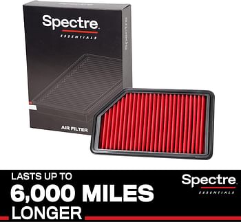 مرشح هواء لمحرك Spectre Performance Essentials للمحرك: ممتاز، 50 في المائة عمر افتراضي أطول: يناسب مجموعة 1998-2010 تويوتا/ليكسوس (4 أداء، لاند كروزر، سيكويا، تندرا GX470، LX470)، سبا-2144