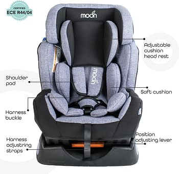Moon Sumo Baby/Infant Car seat suitable from Birth to 6 Years-(Group (0,1,2) (0-25 Kg) Violet Black