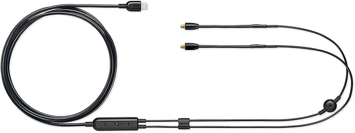 Shure RMCE Remote And Lightning Cable For SE Earphones, /SE215 Lightning Cable Black/SE215 Lightning Cable Black/One size