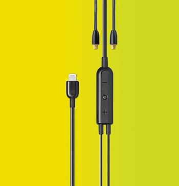 Shure RMCE Remote And Lightning Cable For SE Earphones, /SE215 Lightning Cable Black/SE215 Lightning Cable Black/One size