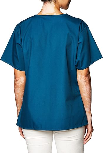 WonderWink Women's Plus Size Scrubs Bravo 5-Pocket V-Neck Top /Caribbean/XXS