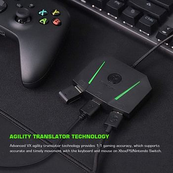 GameSir VX AimBox Keyboard Mouse Controller Adapter Converter, Multi-Platform Console Adapter Reverdible USB 2.0 Compatible with Xbox One,Xbox Series X/S,PlayStation 4,PlayStation 5,Nintendo Switch Multi color