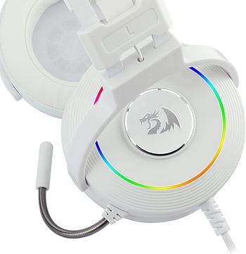 Redragon LAMIA 2 white, USB RGB Gaming Headset w/stand/White