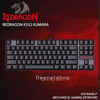 Redragon K552-2 87 Keys 60% Small Tkl Mechanical Gaming Keyboard (Black Red Led Backlit)/Multi color/one size