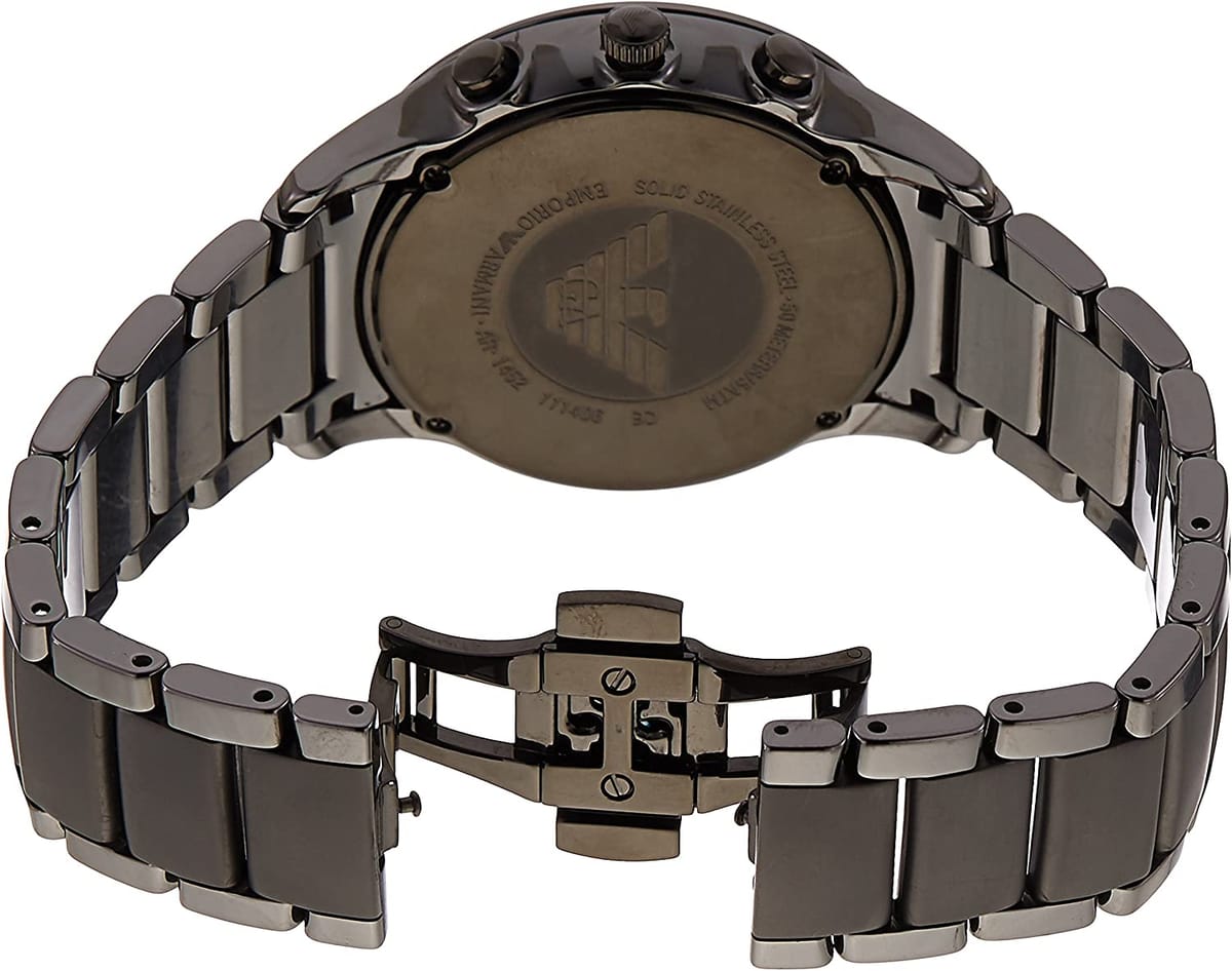 Emporio Armani AR1452 Men’s Analog Watch Stainless Steel Watch Black 22 ...