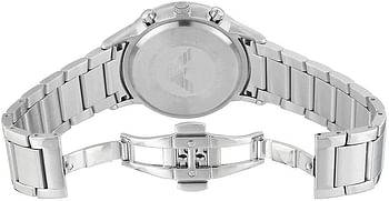 Emporio Armani Men's Chronograph Quartz Watch with Stainless Steel Strap AR2460, 2t Dark/Silver Bracelet