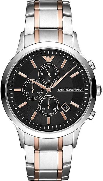 Emporio Armani Mens Quartz Watch, Chronograph Display and Stainless Steel Strap AR11165