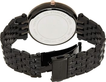 Michael Kors Womens Quartz Watch, Analog Display and Stainless Steel Strap, MK3407 Case diameter: 39 millimeters Black